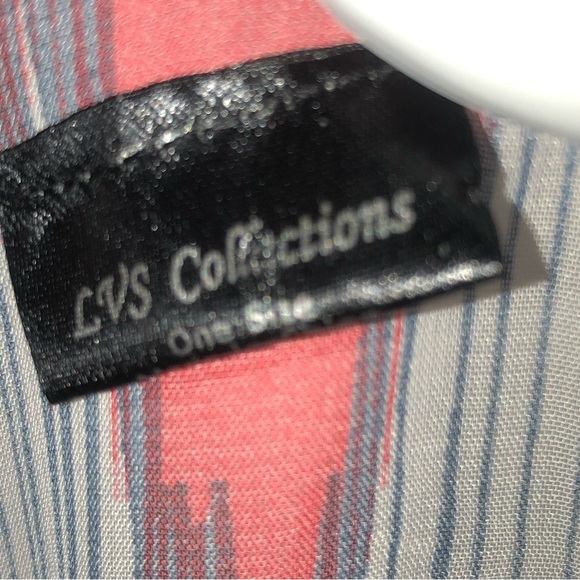 LVS Collections sheer pinky blue lightweight wrap with embellishments- one size - Picture 6 of 7